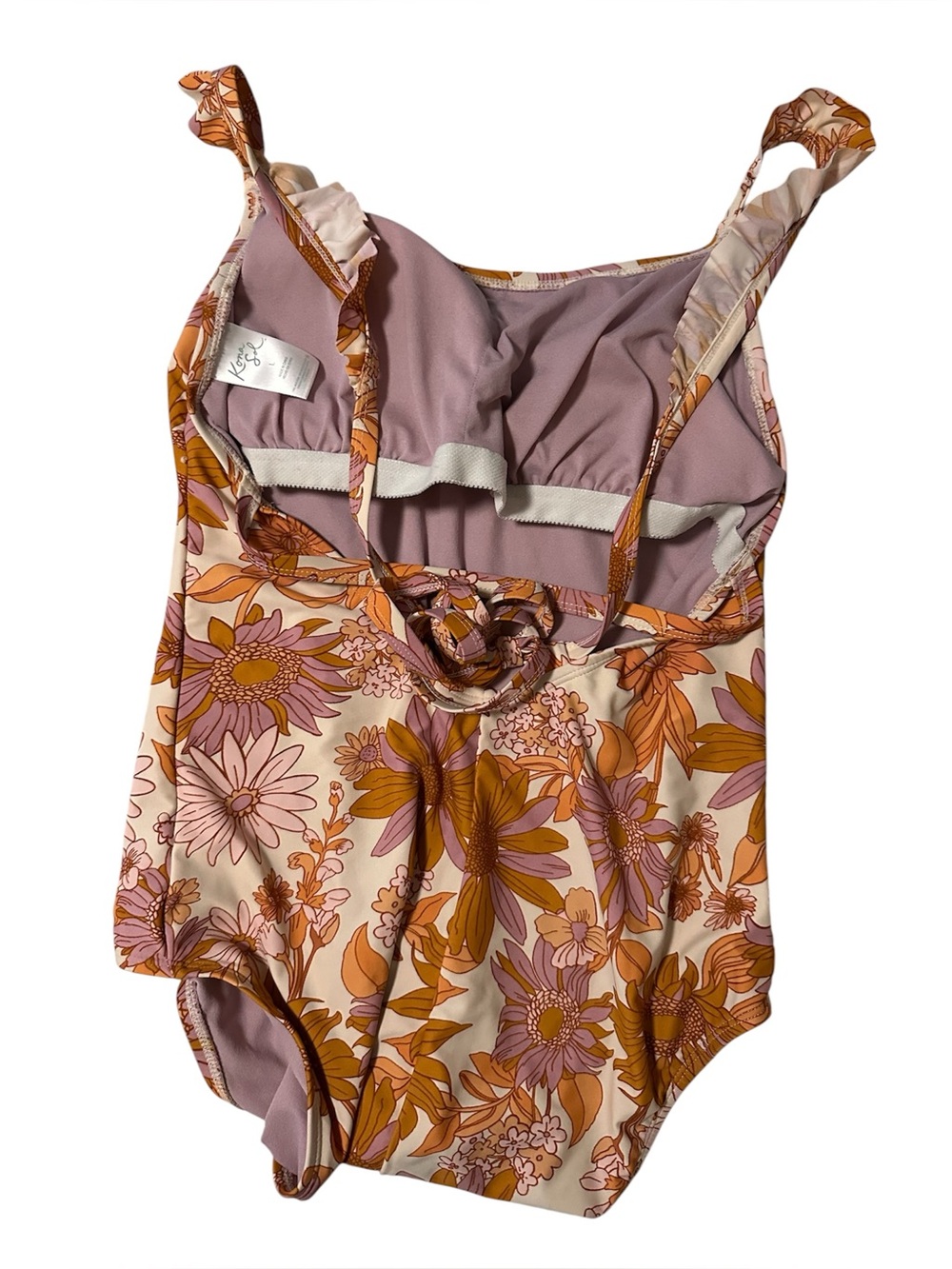 Kona Sol Light Mauve one piece swimsuit. Size Large - Picture 3 of 11